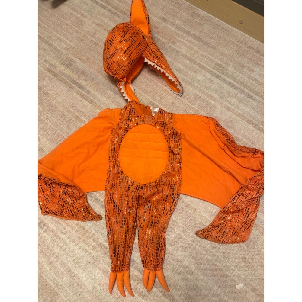 Pottery Barn Kids Pterodactyl Dinosaur Halloween Costume Orange 3T Wings Set